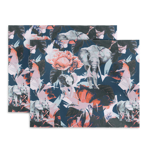 Marta Barragan Camarasa Elephants in the rose bushes I Placemat