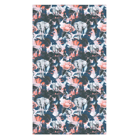 Marta Barragan Camarasa Elephants in the rose bushes I Tablecloth