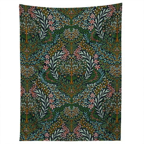 Marta Barragan Camarasa Enchanted Woodland Oasis Tapestry
