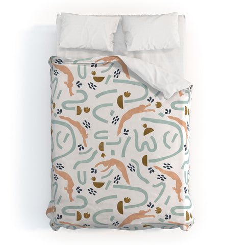 Marta Barragan Camarasa Enjoying sea and sun Duvet Cover