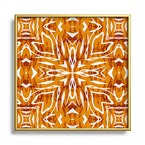 Marta Barragan Camarasa Ethnic bohemian mosaic 5 Square Metal Framed Art Print