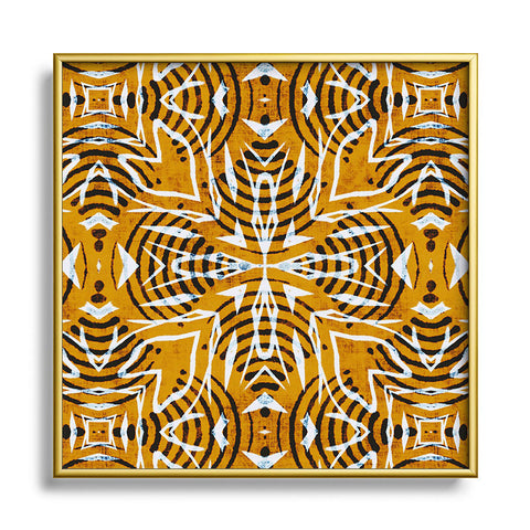 Marta Barragan Camarasa Ethnic bohemian mosaic 6 Square Metal Framed Art Print