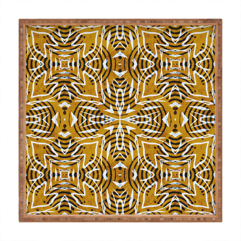 Marta Barragan Camarasa Ethnic bohemian mosaic 6 Square Tray