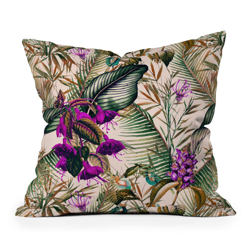 Marta Barragan Camarasa Exotic botanical foliage 018 Outdoor Throw Pillow