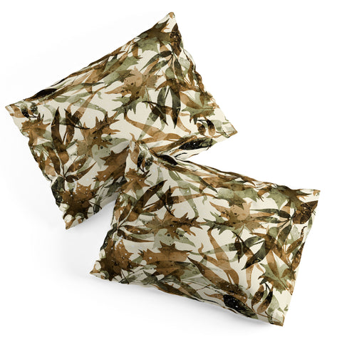 Marta Barragan Camarasa Fall Earthy Leaves Harmony Pillow Shams