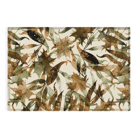 Marta Barragan Camarasa Fall Earthy Leaves Harmony Outdoor Rug