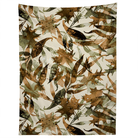 Marta Barragan Camarasa Fall Earthy Leaves Harmony Tapestry