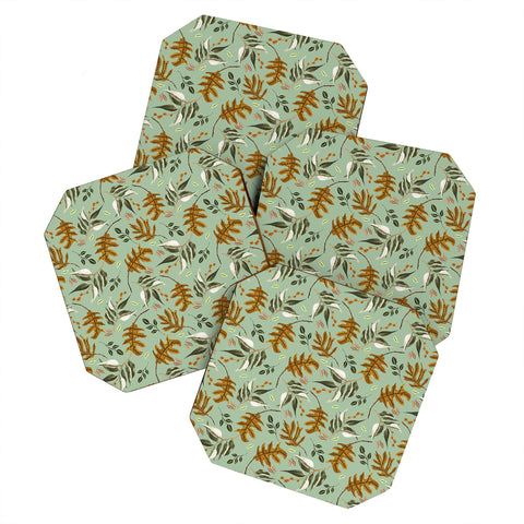 Marta Barragan Camarasa Fall of fall leaves Coaster Set