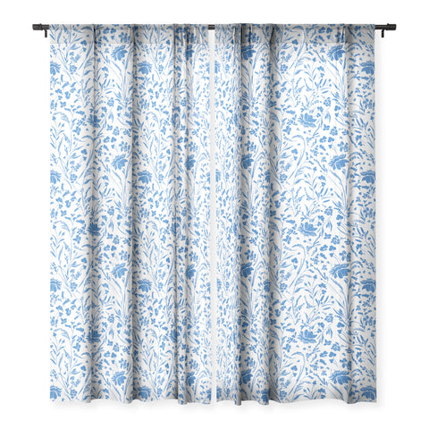 Marta Barragan Camarasa Floral perennial pleasure B Sheer Window Curtain