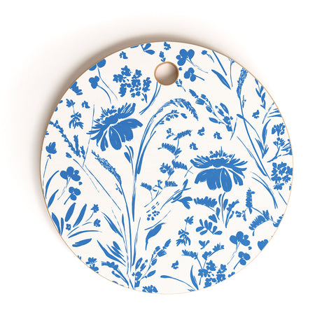 Marta Barragan Camarasa Floral perennial pleasure B Cutting Board Round