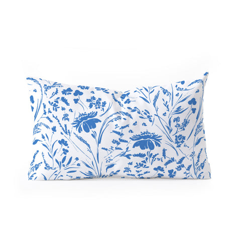 Marta Barragan Camarasa Floral perennial pleasure B Oblong Throw Pillow