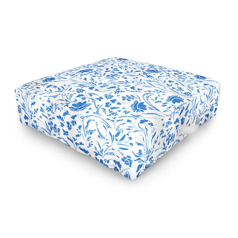Marta Barragan Camarasa Floral perennial pleasure B Outdoor Floor Cushion