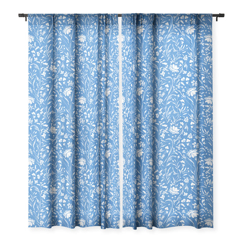 Marta Barragan Camarasa Floral perennial pleasure W Sheer Window Curtain