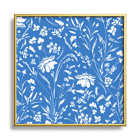 Marta Barragan Camarasa Floral perennial pleasure W Square Metal Framed Art Print