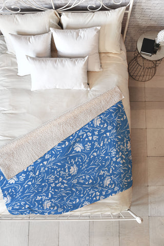 Marta Barragan Camarasa Floral perennial pleasure W Fleece Throw Blanket