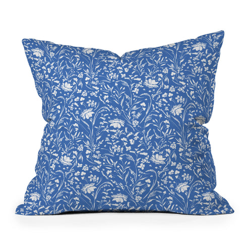 Marta Barragan Camarasa Floral perennial pleasure W Outdoor Throw Pillow