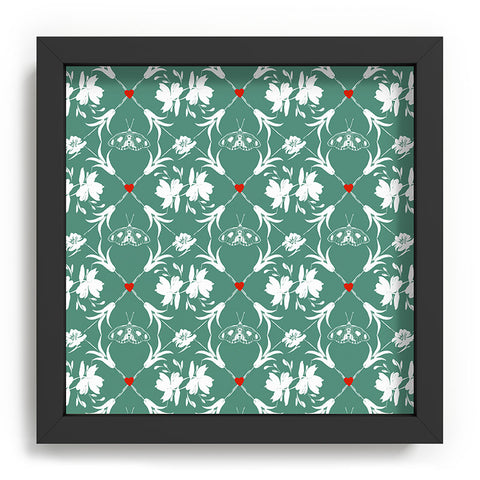 Marta Barragan Camarasa Floral Pleasure greenish A Recessed Framing Square
