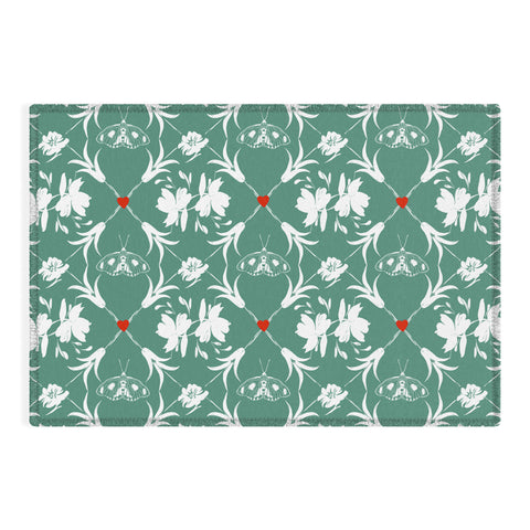 Marta Barragan Camarasa Floral Pleasure greenish A Outdoor Rug