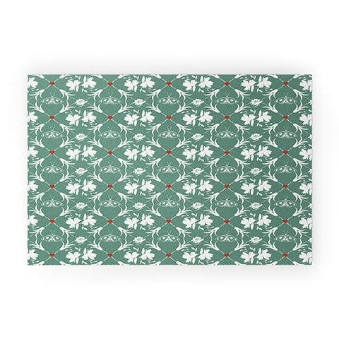 Marta Barragan Camarasa Floral Pleasure greenish A Welcome Mat