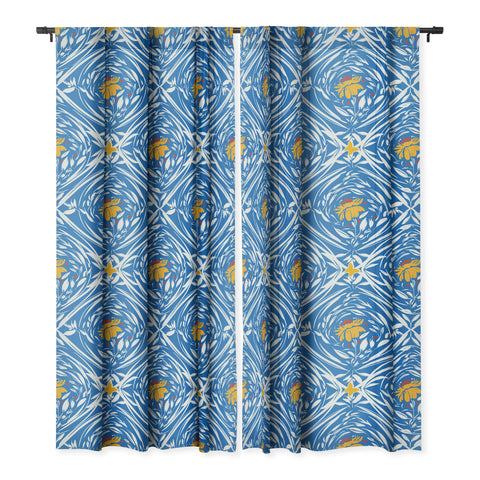 Marta Barragan Camarasa Floral pleasure pattern B Blackout Window Curtain