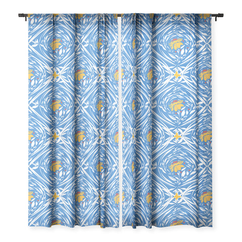 Marta Barragan Camarasa Floral pleasure pattern B Sheer Window Curtain