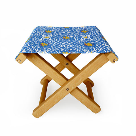 Marta Barragan Camarasa Floral pleasure pattern B Folding Stool
