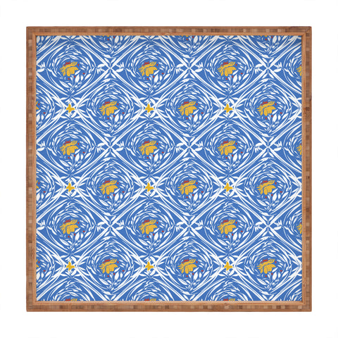 Marta Barragan Camarasa Floral pleasure pattern B Square Tray