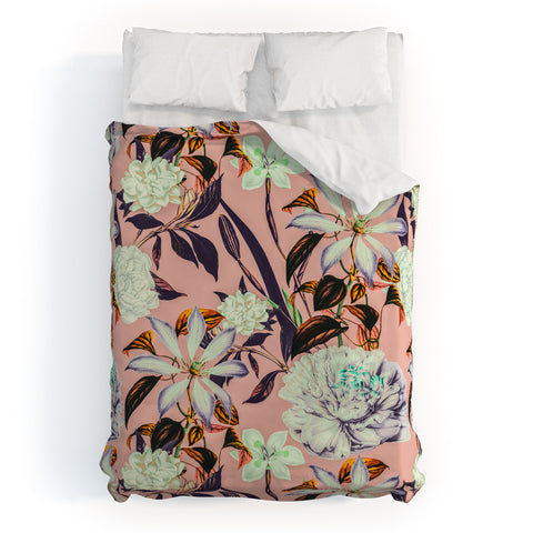 Marta Barragan Camarasa Floral vintage blooms Duvet Cover
