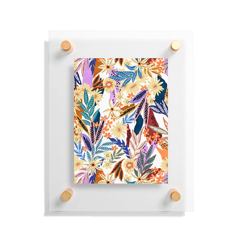 Marta Barragan Camarasa Flowered blooms colorful AB2 Floating Acrylic Print