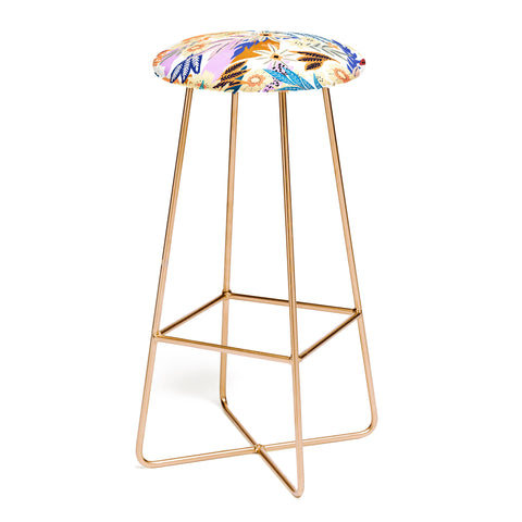 Marta Barragan Camarasa Flowered blooms colorful AB2 Bar Stool