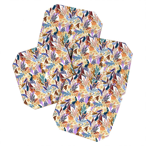 Marta Barragan Camarasa Flowered blooms colorful AB2 Coaster Set