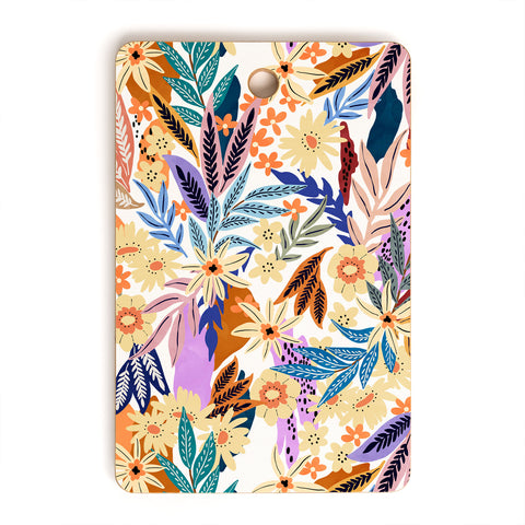 Marta Barragan Camarasa Flowered blooms colorful AB2 Cutting Board Rectangle