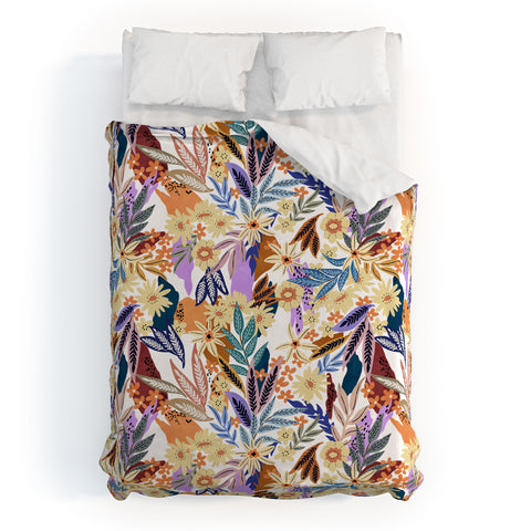 Marta Barragan Camarasa Flowered blooms colorful AB2 Duvet Cover