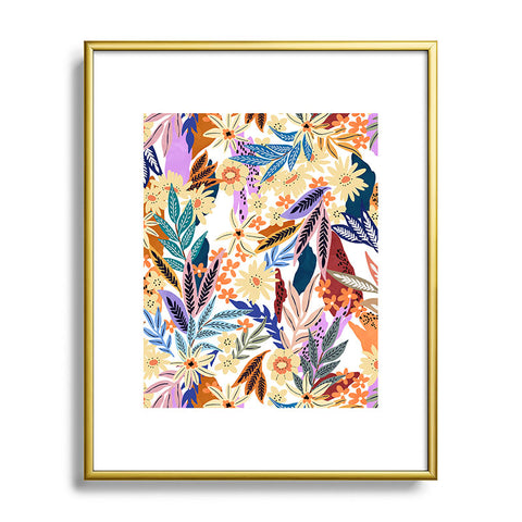 Marta Barragan Camarasa Flowered blooms colorful AB2 Metal Framed Art Print