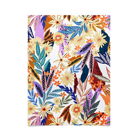 Marta Barragan Camarasa Flowered blooms colorful AB2 Poster
