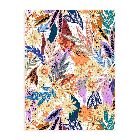 Marta Barragan Camarasa Flowered blooms colorful AB2 Puzzle