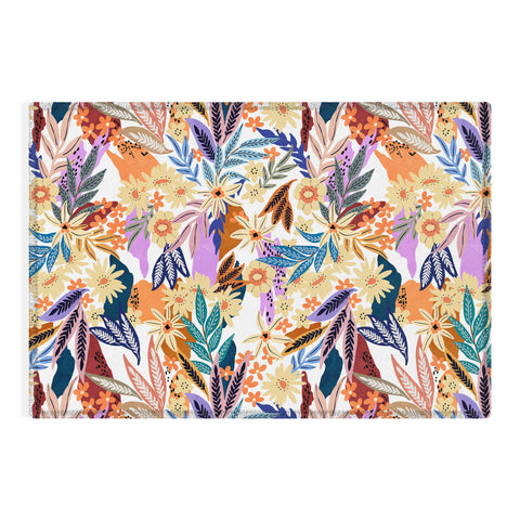 Marta Barragan Camarasa Flowered blooms colorful AB2 Outdoor Rug