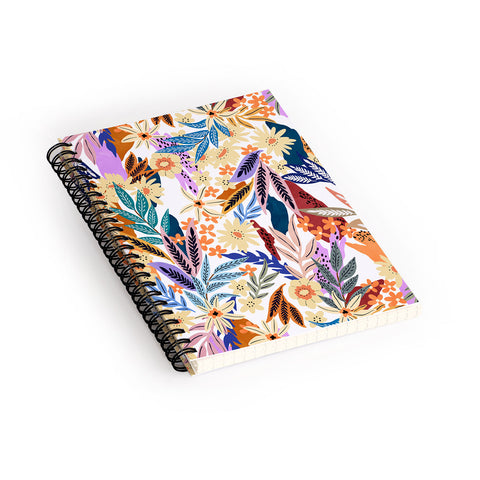 Marta Barragan Camarasa Flowered blooms colorful AB2 Spiral Notebook