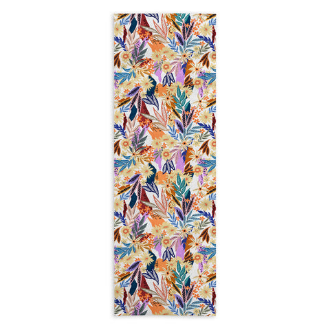 Marta Barragan Camarasa Flowered blooms colorful AB2 Yoga Towel