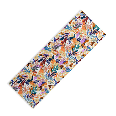 Marta Barragan Camarasa Flowered blooms colorful AB2 Yoga Mat