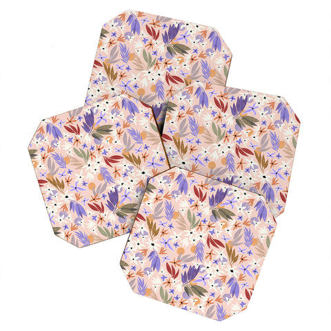 Marta Barragan Camarasa Flowers colorful MP 01A Coaster Set