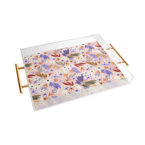 Marta Barragan Camarasa Flowers colorful MP 01A Acrylic Tray