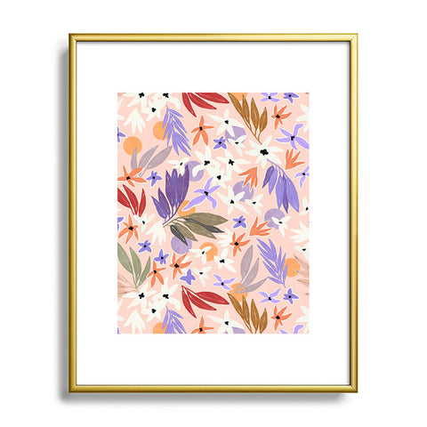Marta Barragan Camarasa Flowers colorful MP 01A Metal Framed Art Print