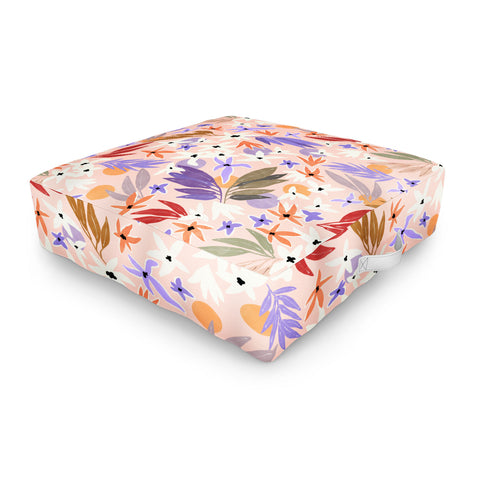 Marta Barragan Camarasa Flowers colorful MP 01A Outdoor Floor Cushion