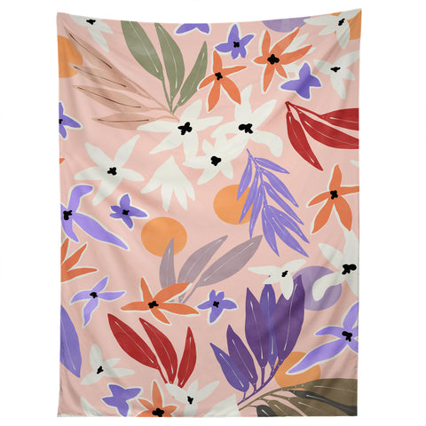 Marta Barragan Camarasa Flowers colorful MP 01A Tapestry