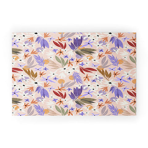 Marta Barragan Camarasa Flowers colorful MP 01A Welcome Mat