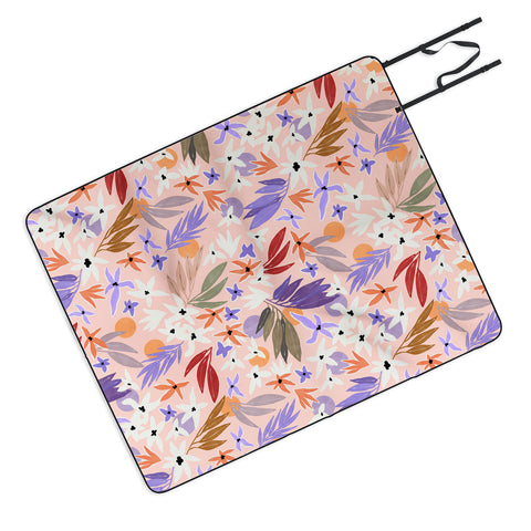 Marta Barragan Camarasa Flowers colorful MP 01A Picnic Blanket