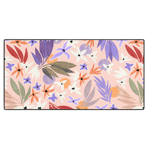 Marta Barragan Camarasa Flowers colorful MP 01A Desk Mat