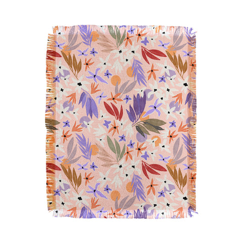 Marta Barragan Camarasa Flowers colorful MP 01A Throw Blanket