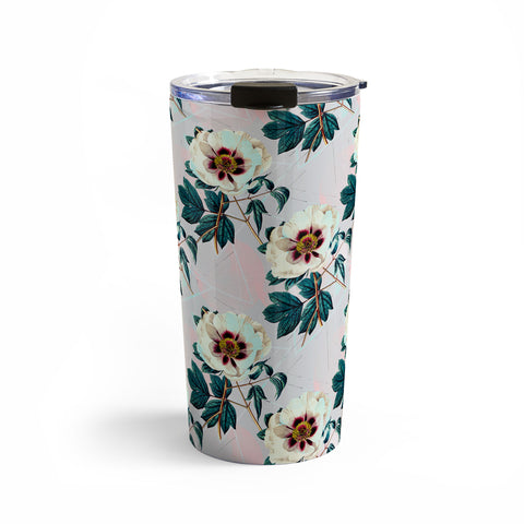 Marta Barragan Camarasa Flowery blooming with geometric Travel Mug